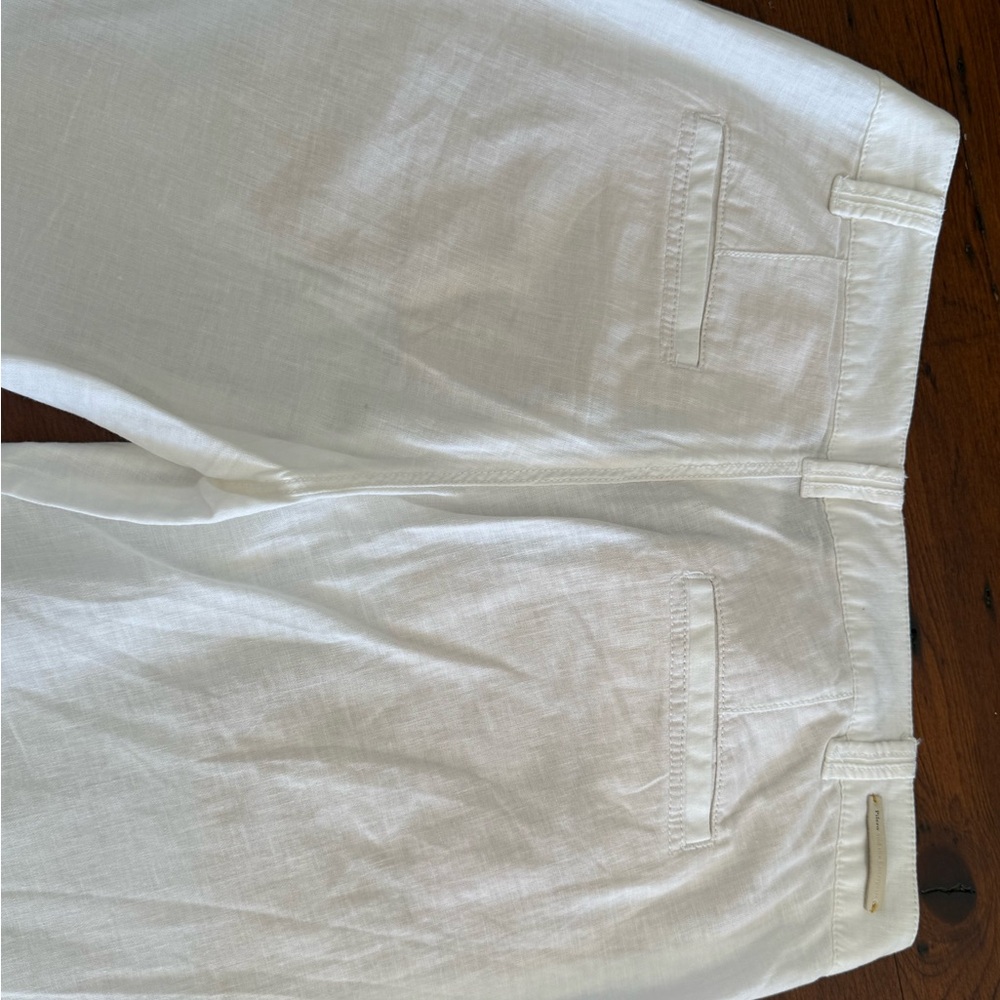 Anthropologie Pilcro white Linen wide leg pant, size 8 ready for summer! - Picture 8 of 11